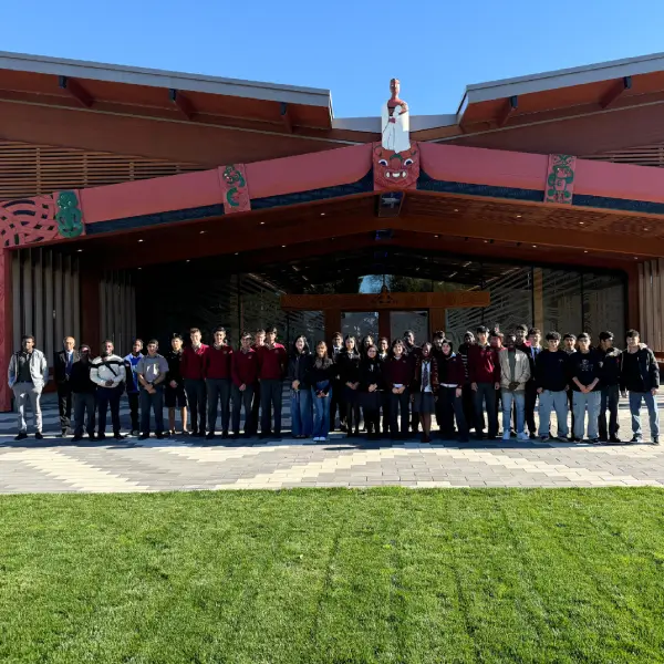 Migrant and Refugee Event group outside The Pa University of Waikato June 2024