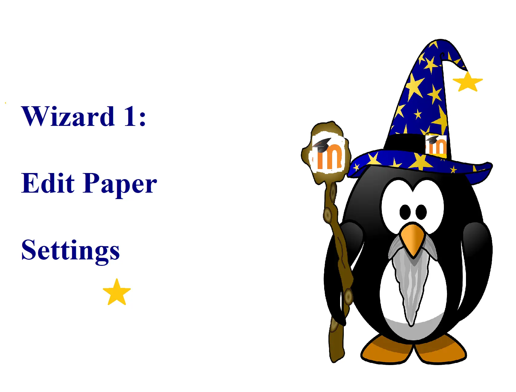 moodle wizard 1 edit paper settings